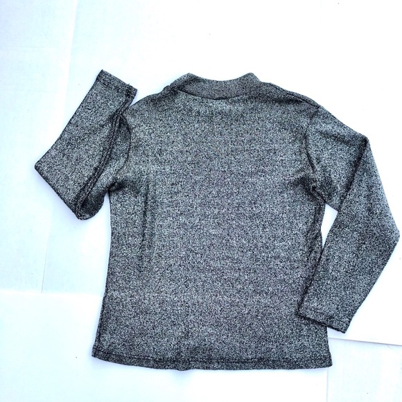 VINCE CAMUTO SILVER METALLIC MOCK NECK TOP - Picture 8 of 8